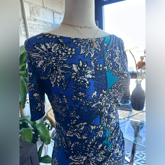 Jones NY Vibrant Blue Dress - Picture 3 of 8